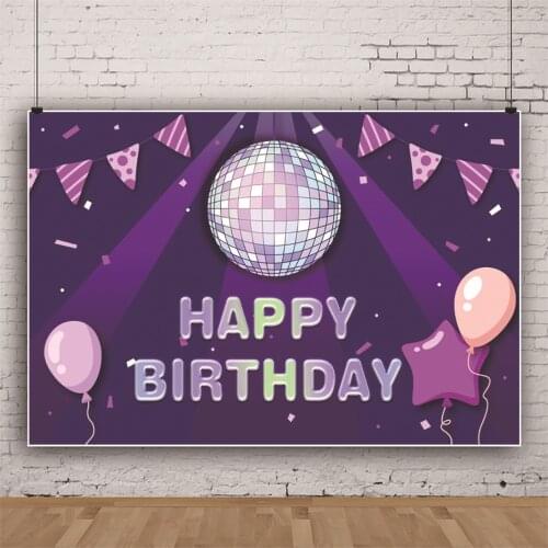 Colorful Flags Balloons Birthday Theme Cartoon Photo Background Party Backdrops Decoration Supplies For Kids Photography Props