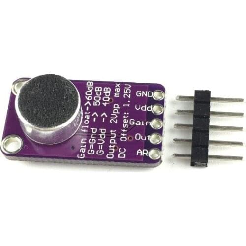 MAX9814 Microphone AGC Amplifier Board Module Auto Gain Control for Arduino Programmable Attack and Release Ratio Low THD