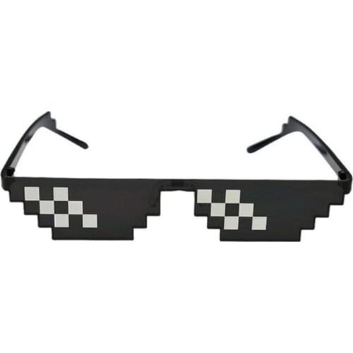Mosaic Sunglasses Trick Toy Thug Life Glasses Deal with It Glasses Pixel Women Black Festive Gifts Cycling Outdoor Accessories