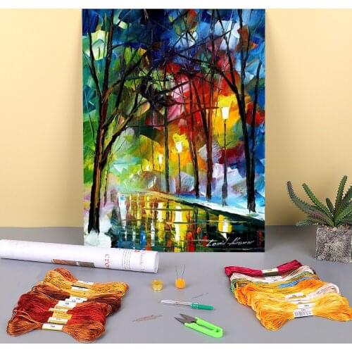 Reflections Printed 11CT Cross Stitch Embroidery Full Kit DMC Threads Painting Hobby Knitting Handiwork Floss Gift Adults