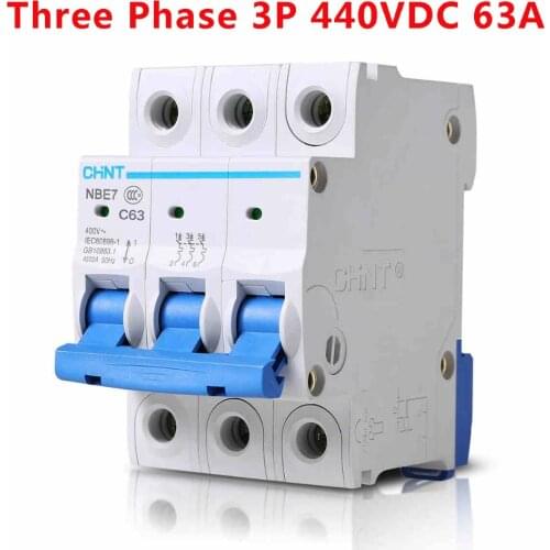 3P DC400V 63A Three Phase PV Mini DC Circuit Breaker/ Isolator/ Air Breaker