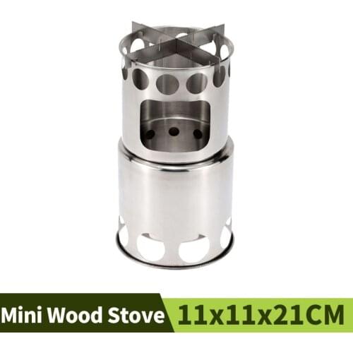 Fire Pit Stainless Steel Portable Outdoor Silver Folding Firepit Mini Camping Stove Fishing Burning Stove Garden Warm Heater