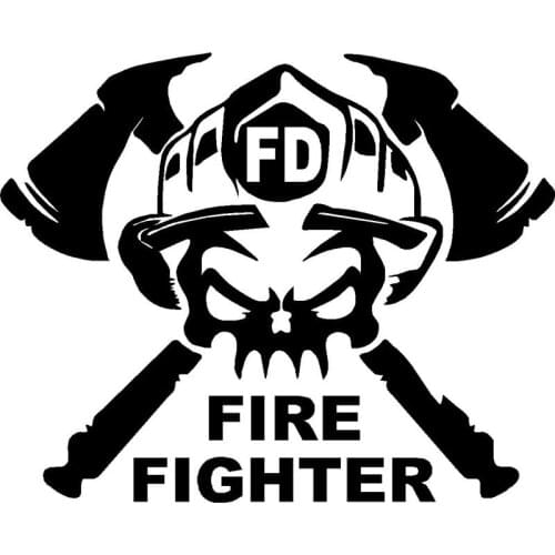 Lifelike Car Sticker and Decals Fun FIRE FIGHTER Waterproof Bumper Boot Motorcycle Car Sticker and Decals PVC 15cm X 12cm