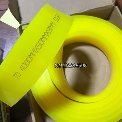 Free Ship One Piece 50*9MM Silk Screen Printing Squeegee Scraper 90A Durometers Oliness Yellow Blade