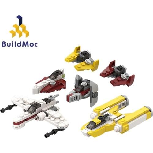 Buildmoc Star Space Republic Fighter Technical Military Aircraft Army Combat Plane Building Blocks Battle Weapon Boys Toys Gifts