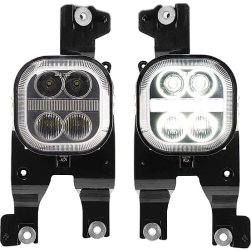 LED Fog Light Assembly with Daytime Running Lights for 2008 2009 2010 Ford F250 F350 F450 F550 Bumper Driving Fog Lamp