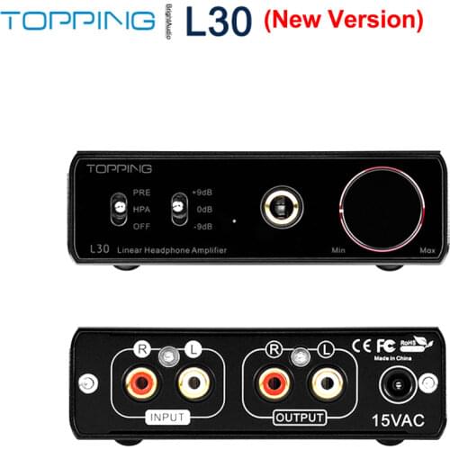 Topping L30 Hi-Res Audio NFCA Modules Headphone Amplifier Preamplifier Application with 3 Step Gain 3500mW*2 output power 6.35mm