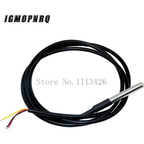 1PCS DS1820 Stainless steel package Waterproof DS18b20 temperature probe temperature sensor 18B20