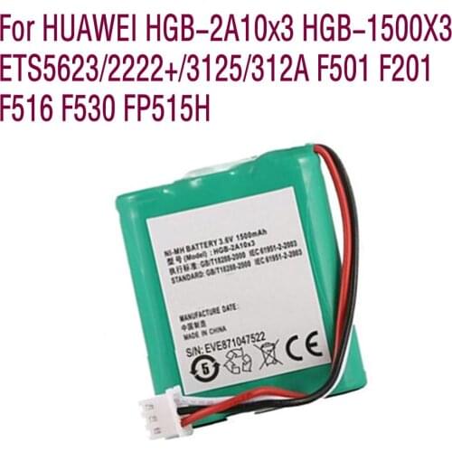 High quality Battery Wireless landline telephone fixed line HGB-1500x3 for huawei 5623 2222+ HGB-2A10x3 F501 F201 3.6V 1500mAh