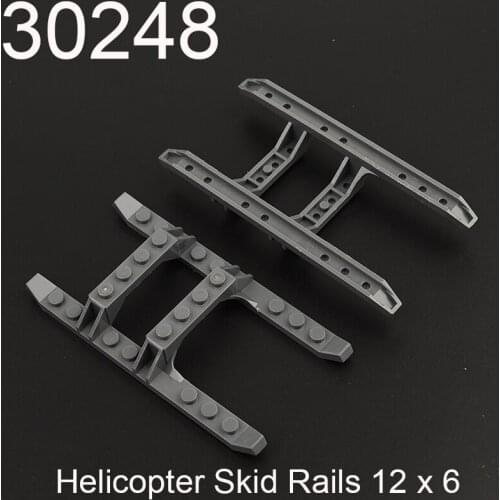 2pcs High-tech 30248 12 x 6 x 1.33 Helicopter sled slide 12 x 6 For Building Blocks Parts DIY Educational