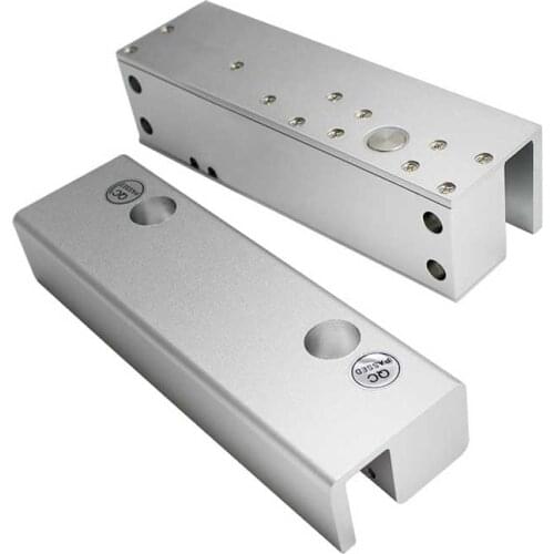 12V Aluminum Interior Double Side Open Frameless Sliding Glass Door Electric Bolt Lock With Timer Sensor