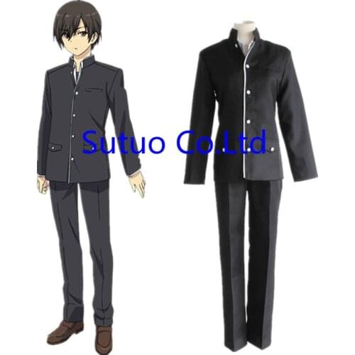 Anime Charlotte cosplay costume for Halloween party Jojiro Takajo coat pant uniforms suit Japan school uniform 38