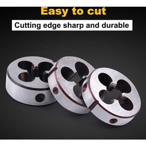 Atoplee 3PCS M12*0.75,1.0,1.5 Metric Threading Die Alloy Steel Screw Lathe Engineer Thread Maker Mold Machining Tool