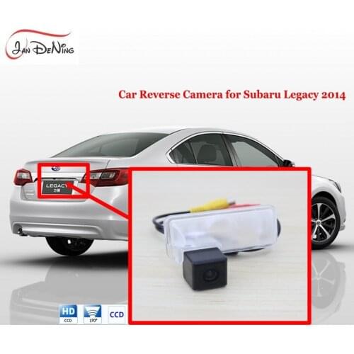 JanDeNing HD CCD Car Rear View Parking/Backup Reverse Camera/Waterproof License Plate Light OEM For Subaru Legacy 2010-2014