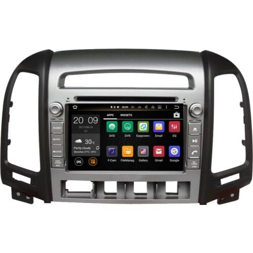 4 holes Car Radio Stereo Multimedia Android 9.0 Octa Core 4GB RAM Car DVD Player GPS Head Unit For HYUNDAI SANTA FE 2006-2012