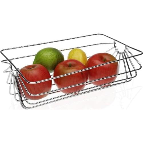 Fruit Bowl Rectangular Chromed (20 x 10,5 x 30 cm)