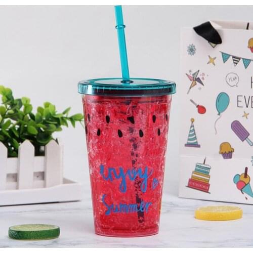 Water Cup Eco-friendly with Lid Plastic Lovely Sweet Straw Bottle for Home Travel Tea Cup бутылка для воды