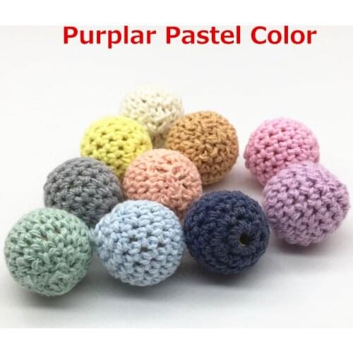 Chenkai 100pc 16mm Knitting Crochet Wooden Beads Balls DIY Newborn baby pacifier Dummy teether Sensory Toy Gift Accessroies