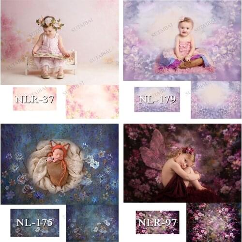 Floral Texture Newborn Portrait Backdrop for Photography Abstract Artistic Flowers Photos Background Baby Shower Photo Studio