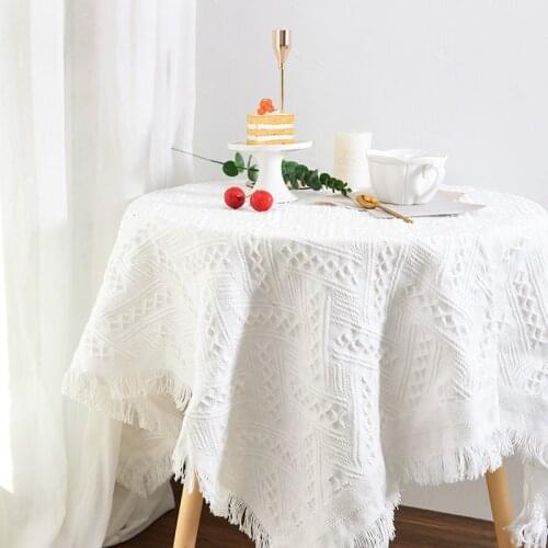 INS Style DecorativeTablecloth Thick Rectangular Wedding Dining Table Cover Tea Table Cloth for Rectangular and Round Table