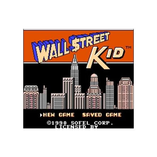 Wall Street Kid Region Free 60 Pin 8Bit Game Card For Subor Game Players