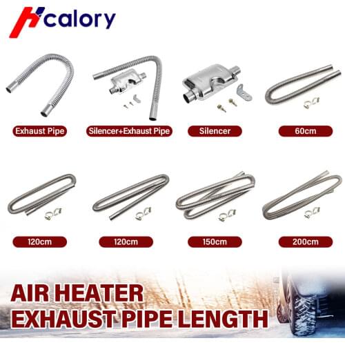 24cm Car Truck Portable Pipe Silencer Exhaust Muffler Clamps Bracket for Diesel Heater Car Exhaust Pipe Gas Vent Hose