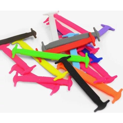 12lot Color Mixing Elastic Silicone Shoelaces For Shoes DIY Convenient Durable and Fashionable No Tie Men Women Lacing Rubber