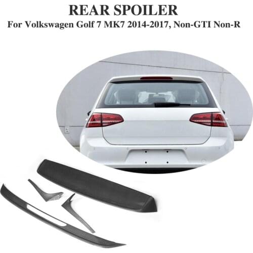 Carbon Fiber Glossy Black Window Wings for Volkswagen VW GOLF 7 VII MK7 Standard Rear Roof Spoiler 2014-2017 Car accessories