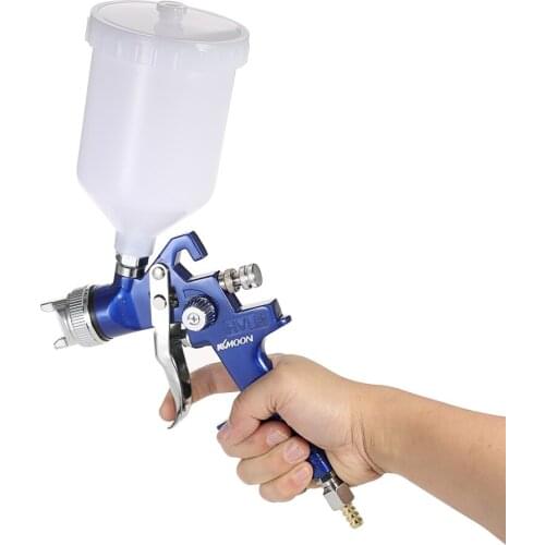 KKmoon 1.7mm HVLP spray gun Touch Up airbrush 600ml Gravity Feed paint gun Auto Car Furniture Finishing Painting Spraying Tool