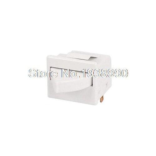 Rocker Lever Control 3 Terminals SPDT Fridge Door Light Switch White AC250V 5A
