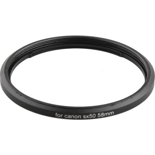 Metal Bayonet to 58mm Thread UV CPL Filter Mount Camera Lens Adapter Ring for Canon Powershot SX520 SX40 SX50 SX60 SX70 HS