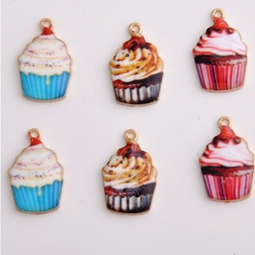 10pcs 20X13MM Factory wholesale diy jewelry sandwich cream cake charms pendants childrens headwear mobile phone accessories kit