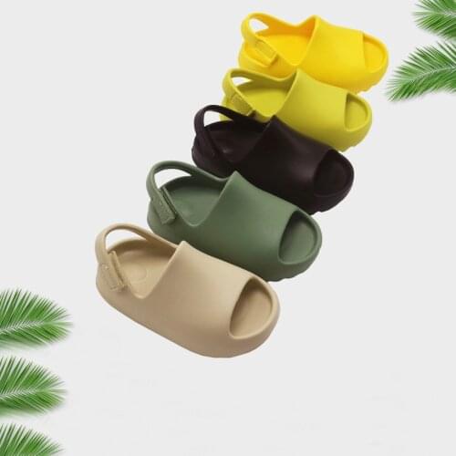 Kids Leisure Solid Shoes Baby Toddler Sandals Summer Fashion Boy Girl Velcro Sandals Children Slippers Toddler Sandals Wholesale