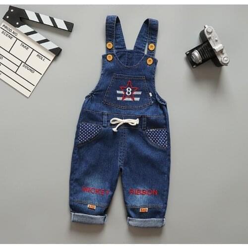 Baby Pants Spring Autumn Baby Boys Girls Overalls Pants Kids Boys Denim Bib Pants Toddler Girls Jeans Jumpsuit Clothes