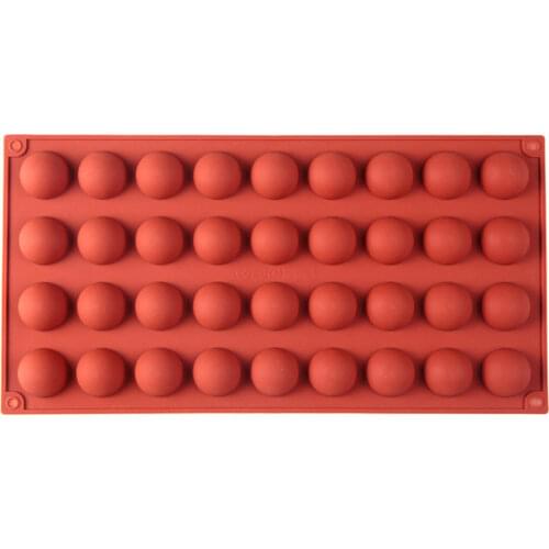 Silicone Molds 36 Hole Semi-Circular Chocolate Mould Mousse Cake Molds DIY Food Grade Baking Eco-Friendly Kitchen Supply