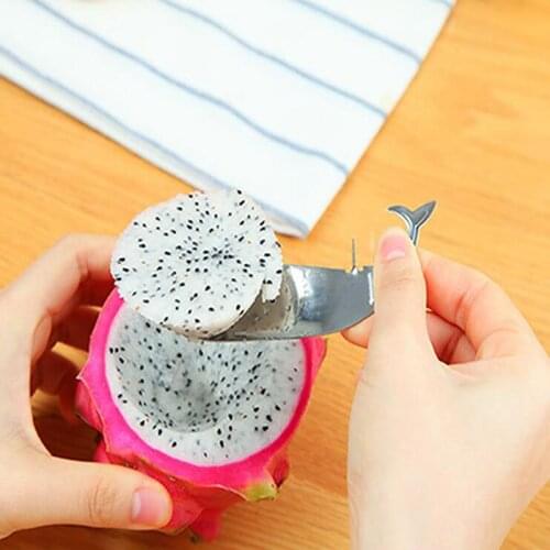 Passion Fruit Spoon Stainless Steel Fruit Opener Dolphin Shape Melon Scoops Avocado Opening Knife Cute Kitchen Gadgets