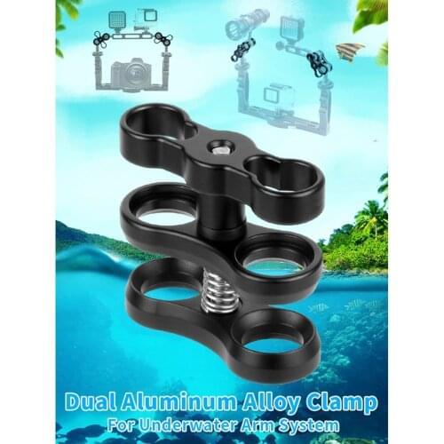 Scuba Diving Light Clip Arm Clamp Mount Ball Adapter Connector Ball Joint Connector for Underwater Photography