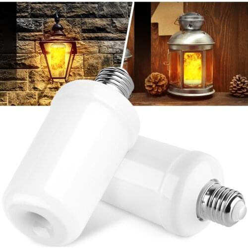 LED Flame light lamp with flame effect for garden Christmas decoration light 85-265V E27 15W flamme bulb with 4 modes