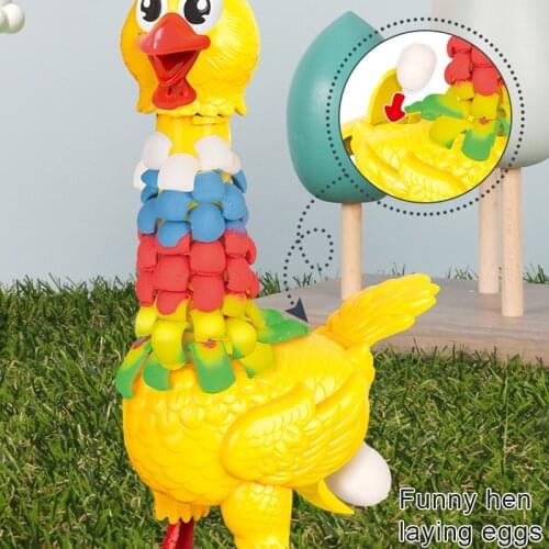 Dough Feather Chicken Toy Set for Kids Bald Hens Press to Grow Feather & Lay Eggs 12 Colors Wheat Dough Non-Toxic NSV