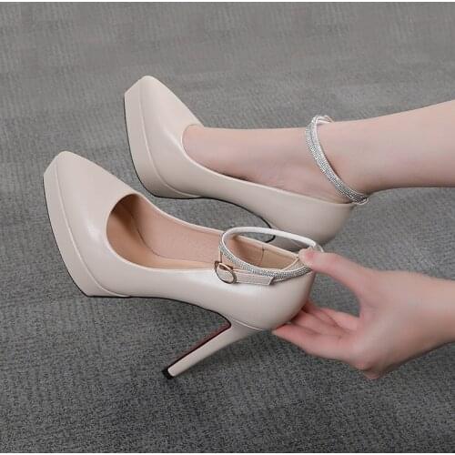 High Heel Pumps Platform Women Pumps New Arrival Fashion Sexy Shallow High Heels Shoes 12cm Heel Shoes for Lady Platform Heels