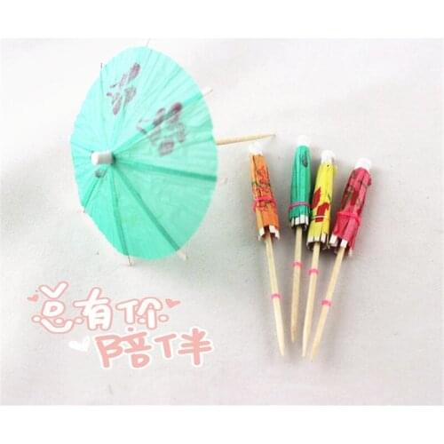 144 loading The latest sign rundlet Process toothpick Fruit Toothpick Flower sign cocktail cake Decoration Boxed