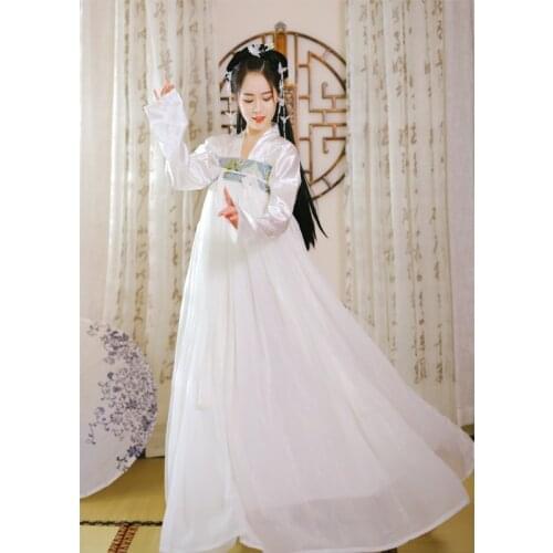 2019 Women Chinese Dance Costume Hanfu Princess Dress Traditional Dance Costumes Folk Ancient Hanfu Tang Dynasty Dress SL1724
