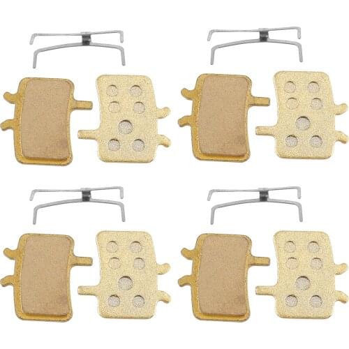 4 Pair T1 Rectangular Full-metallic Lining Sheet Disc Brake Pads Copper Base Brake Pads Mountain Bicycle Riding Cycling Parts