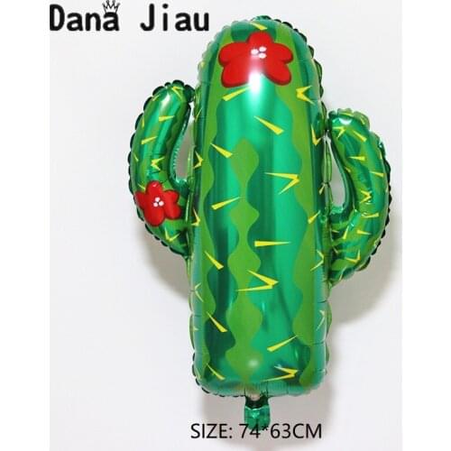 74*63 Cm Big Green Mexico Cactus Balloon Standing Plant Aluminum Foil Balloons Wedding Birthday Party Decorations Baby Toys