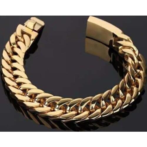 Stainless Steel Biker Chain Bracelet Mens Bracelet Link Chain Motorcycle Bicycle Style Bracelets Fashion Punk Bangles Jewelry