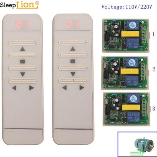 Sleeplion AC 220V 2CH RF Wireless Switch Tubular Motor Garage Door / Projection Screen / 110V 2CH Remote Control Switch Opener