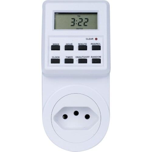 Brazilian small screen timer switch socket wholesale timer socket neutral packaging