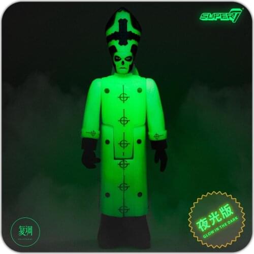 Super7 Ghost Papa Emeritus III Glow In The Dark Action Figure 3.75inch Collectible figurines Halloween Gift Horror Toys for boy