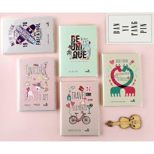 Fromthenon Cute Unicorn Pvc Cover Notebook Monthly Weekly Plan Planner Organizer Portable Daily Book Student School Stationery