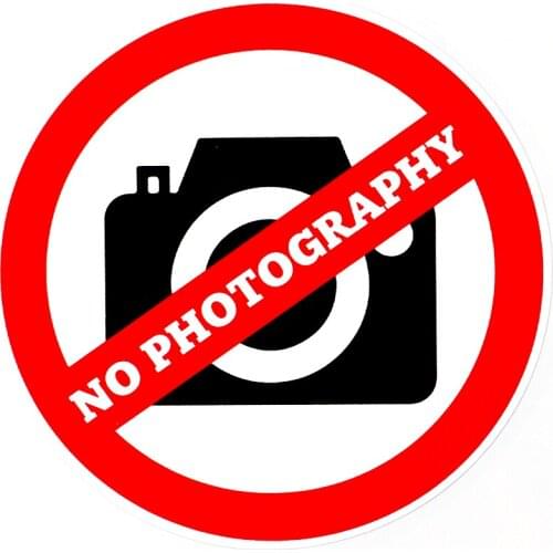 13cm * 13cm Creative Prohibition Photo Car Stickers Fashion Decoration Pvc Personality Waterproof Sunscreen Color Decals